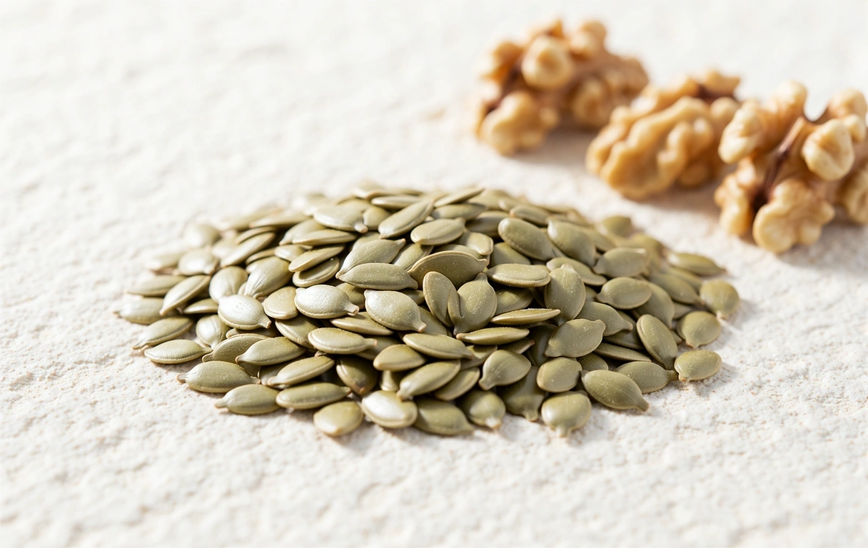 Natural ingredients on a stone surface